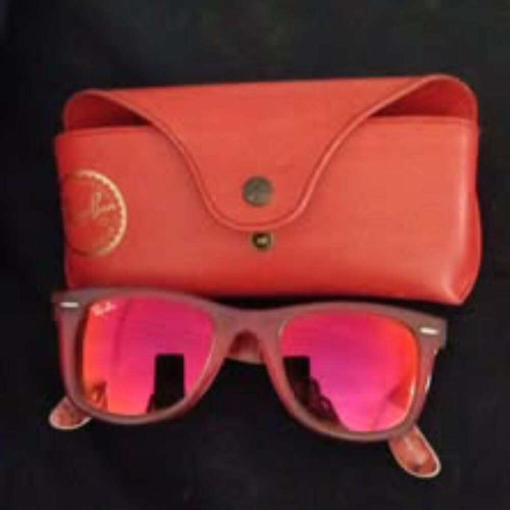 Red RayBan sunglasses